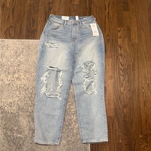H&M Light Blue Distressed Boyfriend Jeans